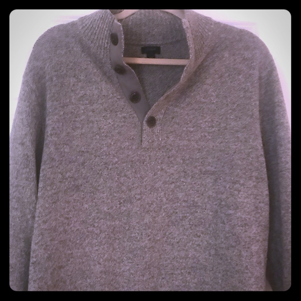 J. Crew gray heather wool pullover